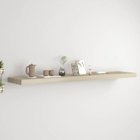 Oak color MDF floating wall shelf 120x23.5x3.8 cm by vidaXL, Shelves and shelves - Ref: Foro24-323883, Price: 31,65 €, Discou...