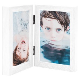 Folding white photo collage frame 2x(21x29.7 cm) by , Photo frames - Ref: Foro24-332764, Price: 19,71 €, Discount: %