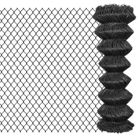 Metal mesh fence, gray steel, 15x1.25 m by , fence panels - Ref: Foro24-142425, Price: 73,12 €, Discount: %