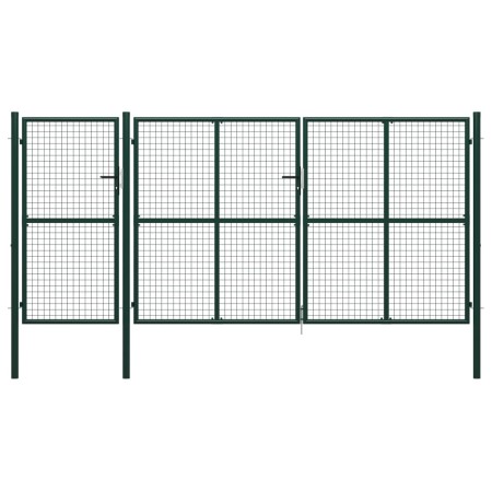 Green steel garden gate 400x175 cm by , garden gates - Ref: Foro24-144314, Price: 653,16 €, Discount: %