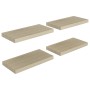 Estantes flotantes de pared 4 uds negro MDF 50x23x3,8 cm de vidaXL, Estantes y estanterías - Ref: Foro24-323873, Precio: 47,3...