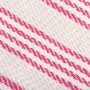 Manta a rayas de algodón rosa y blanco 125x150 cm de , Mantas - Ref: Foro24-245324, Precio: 18,05 €, Descuento: %