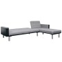 L-shaped sofa bed in black and gray fabric by , Sofas - Ref: Foro24-244334, Price: 415,99 €, Discount: %