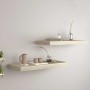 Floating wall shelves 2 pcs MDF oak 60x23.5x3.8 cm by vidaXL, Shelves and shelves - Ref: Foro24-323875, Price: 31,59 €, Disco...