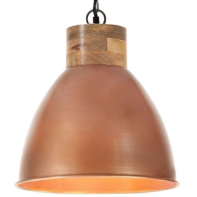 Industrial hanging lamp made of iron, copper, and wood, 35 cm, E27 socket. by , Lamps - Ref: Foro24-320884, Price: 55,99 €, D...