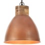 Lámpara colgante industrial hierro cobre y madera 35 cm E27 de , Lámparas - Ref: Foro24-320884, Precio: 55,99 €, Descuento: %