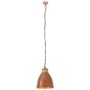 Lámpara colgante industrial hierro cobre y madera 35 cm E27 de , Lámparas - Ref: Foro24-320884, Precio: 55,89 €, Descuento: %