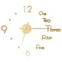 Reloj 3D de pared con diseño moderno dorado 100 cm XXL de , Relojes de pared - Ref: Foro24-325154, Precio: 19,00 €, Descuento: %