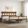 Cama de matrimonio personas mayores cabecero madera marrón miel de vidaXL, Camas y somieres - Ref: Foro24-3195434, Precio: 15...