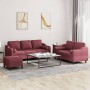 Sofagarnitur mit 3-teiligen Kissen, Stoff in Weinrot. von , Sofas - Ref: Foro24-3201864, Preis: 625,41 €, Rabatt: %