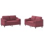 Zweiteiliges Sofaset mit Kissen, Stoff in Weinrot. von , Sofas - Ref: Foro24-3201824, Preis: 480,32 €, Rabatt: %