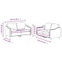 Zweiteiliges Sofaset mit Kissen, Stoff in Weinrot. von , Sofas - Ref: Foro24-3201824, Preis: 480,32 €, Rabatt: %