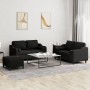 Schwarzes Sofaset mit 3-teiligen Kissen aus Stoff. von , Sofas - Ref: Foro24-3201830, Preis: 573,44 €, Rabatt: %