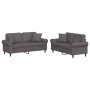 Zweiteiliges Sofaset mit grauem Kunstleder und Kissen. von , Sofas - Ref: Foro24-3202162, Preis: 509,99 €, Rabatt: %