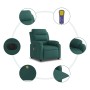 Sillón reclinable de masaje eléctrico tela verde oscuro de , Sillones - Ref: Foro24-3204974, Precio: 286,85 €, Descuento: %