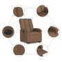 Sillón eléctrico reclinable elevable de tela marrón de , Sillones - Ref: Foro24-3204120, Precio: 314,22 €, Descuento: %