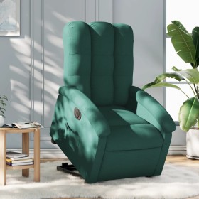 Sillón eléctrico reclinable elevable de tela verde oscuro de , Sillones - Ref: Foro24-3204122, Precio: 309,43 €, Descuento: %