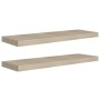 Floating wall shelves 4 pcs MDF oak color 80x23.5x3.8cm by vidaXL, Shelves and shelves - Ref: Foro24-323878, Price: 37,93 €, ...