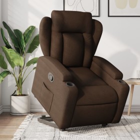 Sillón reclinable elevable de tela marrón de , Sillones - Ref: Foro24-3204486, Precio: 321,99 €, Descuento: %