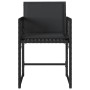 Garden chairs with cushions, 4 units, black synthetic rattan by , Garden chairs - Ref: Foro24-365018, Price: 175,99 €, Discou...