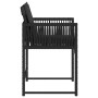 Garden chairs with cushions, 4 units, black synthetic rattan by , Garden chairs - Ref: Foro24-365018, Price: 175,99 €, Discou...