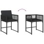 Garden chairs with cushions, 4 units, black synthetic rattan by , Garden chairs - Ref: Foro24-365018, Price: 175,99 €, Discou...