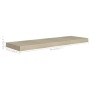 Floating wall shelves 4 pcs MDF oak color 80x23.5x3.8cm by vidaXL, Shelves and shelves - Ref: Foro24-323878, Price: 37,93 €, ...