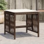 Garden stools with cushions 4 pcs synthetic brown rattan by , Outdoor ottomans - Ref: Foro24-365058, Price: 96,44 €, Discount: %