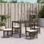 Garden stools with cushions 4 pcs synthetic brown rattan by , Outdoor ottomans - Ref: Foro24-365058, Price: 96,44 €, Discount: %