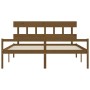 Cama de matrimonio personas mayores cabecero madera marrón miel de vidaXL, Camas y somieres - Ref: Foro24-3195434, Precio: 15...