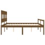 Cama de matrimonio personas mayores cabecero madera marrón miel de vidaXL, Camas y somieres - Ref: Foro24-3195434, Precio: 15...