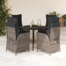 5-piece garden dining set with gray synthetic rattan cushions by , Garden sets - Ref: Foro24-3213421, Price: 626,99 €, Discou...