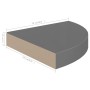 Gray glossy MDF corner floating shelf 25x25x3.8 cm by vidaXL, Shelves and shelves - Ref: Foro24-323892, Price: 15,91 €, Disco...