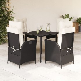 Set de muebles jardín 5 pzas con cojines ratán sintético negro de , Conjuntos de jardín - Ref: Foro24-3213386, Precio: 578,27...