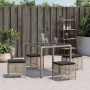 Garden stools and cushions 4 pcs light gray PE rattan 41x41x36cm by , Outdoor ottomans - Ref: Foro24-365053, Price: 100,05 €,...