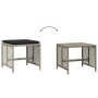 Garden stools and cushions 4 pcs light gray PE rattan 41x41x36cm by , Outdoor ottomans - Ref: Foro24-365053, Price: 100,05 €,...