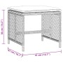 Garden stools and cushions 4 pcs light gray PE rattan 41x41x36cm by , Outdoor ottomans - Ref: Foro24-365053, Price: 100,05 €,...