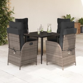 5-piece garden dining set with gray synthetic rattan cushions by , Garden sets - Ref: Foro24-3213215, Price: 590,25 €, Discou...