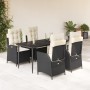 Set de muebles jardín 5 pzas con cojines ratán sintético negro de , Conjuntos de jardín - Ref: Foro24-3213158, Precio: 620,62...