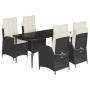 Set de muebles jardín 5 pzas con cojines ratán sintético negro de , Conjuntos de jardín - Ref: Foro24-3213158, Precio: 620,62...