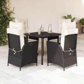 Set de muebles jardín 5 pzas con cojines ratán sintético negro de , Conjuntos de jardín - Ref: Foro24-3213166, Precio: 561,99...