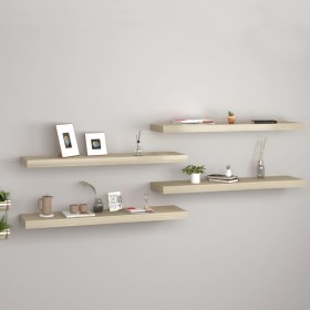 Floating wall shelves 4 pcs MDF oak 90x23.5x3.8 cm by vidaXL, Shelves and shelves - Ref: Foro24-323882, Price: 81,81 €, Disco...