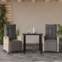 Garden dining set 3 pieces with light gray synthetic rattan cushions by , Garden sets - Ref: Foro24-3213037, Price: 356,79 €,...