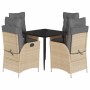 5-piece garden dining set with beige synthetic rattan cushions by , Garden sets - Ref: Foro24-3213255, Price: 583,52 €, Disco...