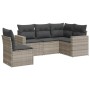 Gartensofa-Set und Kissen, 5-teilig, aus hellem grauem Kunststoff-Rattan. von , Gartensets - Ref: Foro24-3218962, Preis: 399,...