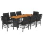 9-piece garden dining set with black synthetic rattan cushions by , Garden sets - Ref: Foro24-3212073, Price: 971,85 €, Disco...