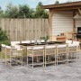 Garten-Essgruppe mit 13-teiligen Kissen aus synthetischem Rattan in Beige. von , Gartensets - Ref: Foro24-3211582, Preis: 799...