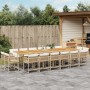 Garten-Essgruppe, 17-teilig, mit Kissen, aus synthetischem Rattan in Beige. von , Gartensets - Ref: Foro24-3211612, Preis: 1,...