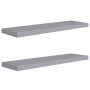 Floating wall shelves 2 pcs MDF gray 90x23.5x3.8 cm by vidaXL, Shelves and shelves - Ref: Foro24-323860, Price: 45,65 €, Disc...