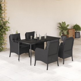 5-piece garden furniture set with black synthetic rattan cushions by , Garden sets - Ref: Foro24-3211923, Price: 496,99 €, Di...